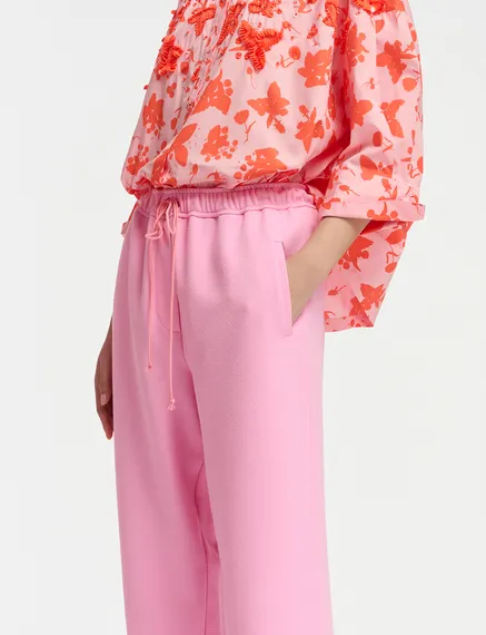 Pantalon fuselé rose clair