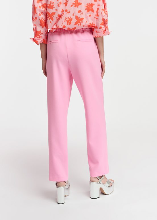 Light pink tapered-leg pants