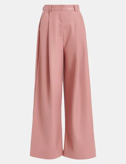 Vintage pink faux leather pants