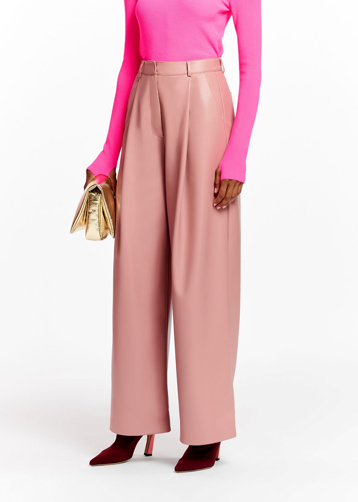 Pantalon vieux rose hot sale