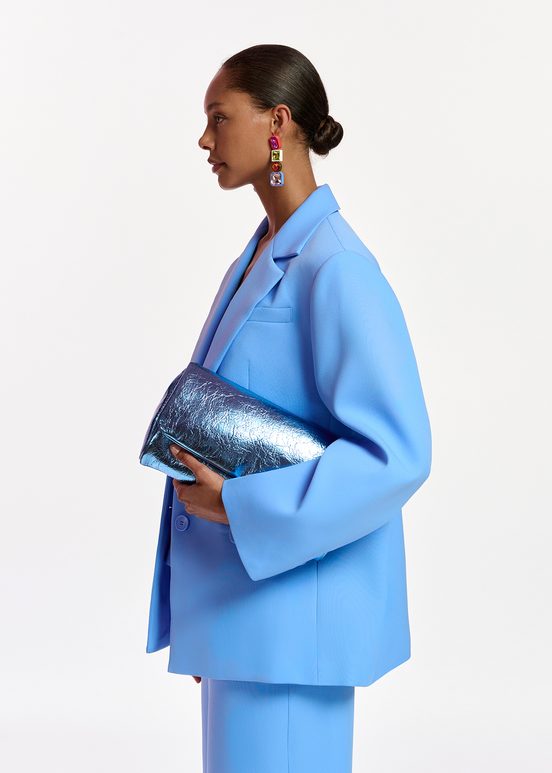 Blauwe oversized blazer