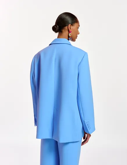 Blauwe oversized blazer