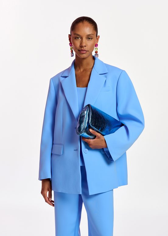 Blauwe oversized blazer