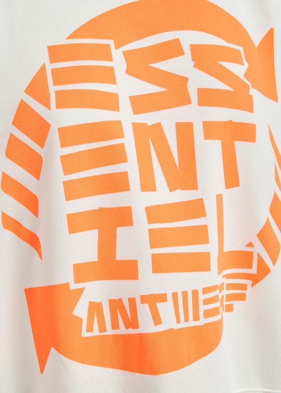 Off-white organic cotton sweatshirt with print