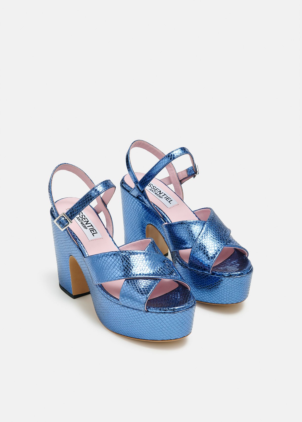 Metallic on sale blue sandals