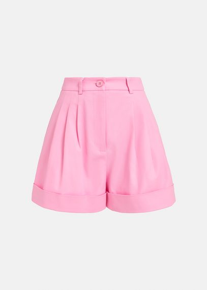 Pink wide-leg shorts