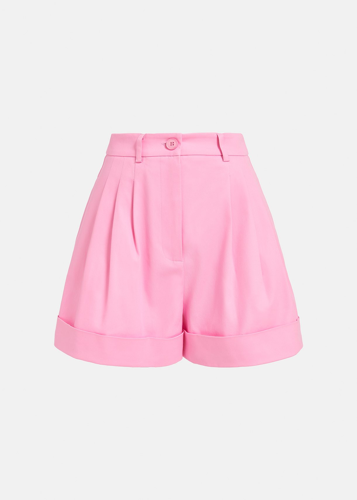 Rosafarbene Shorts mit weitem Bein