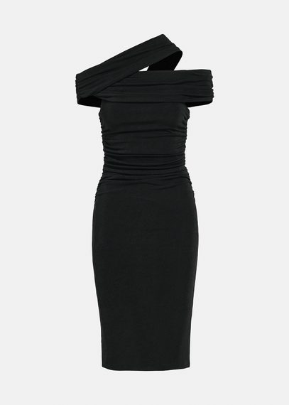 Robe midi en jersey noire