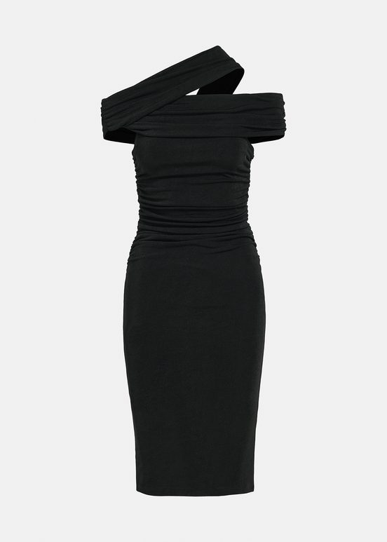 Robe midi en jersey noire