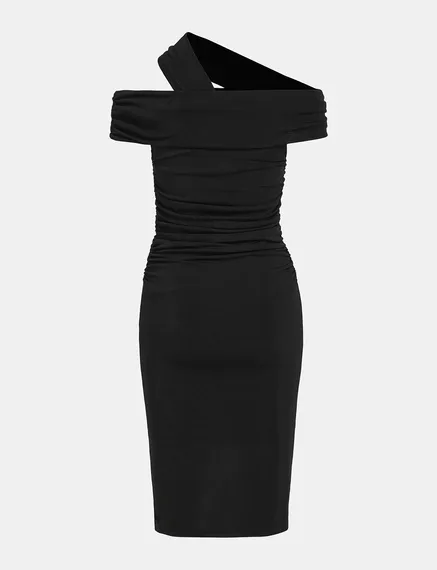 Robe midi en jersey noire