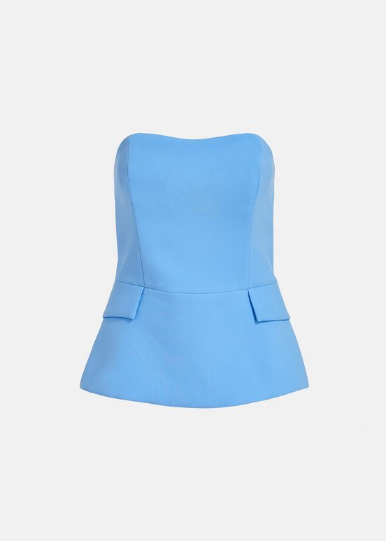 Blue bustier top