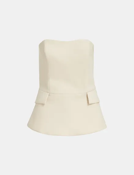 Ecru bustier top