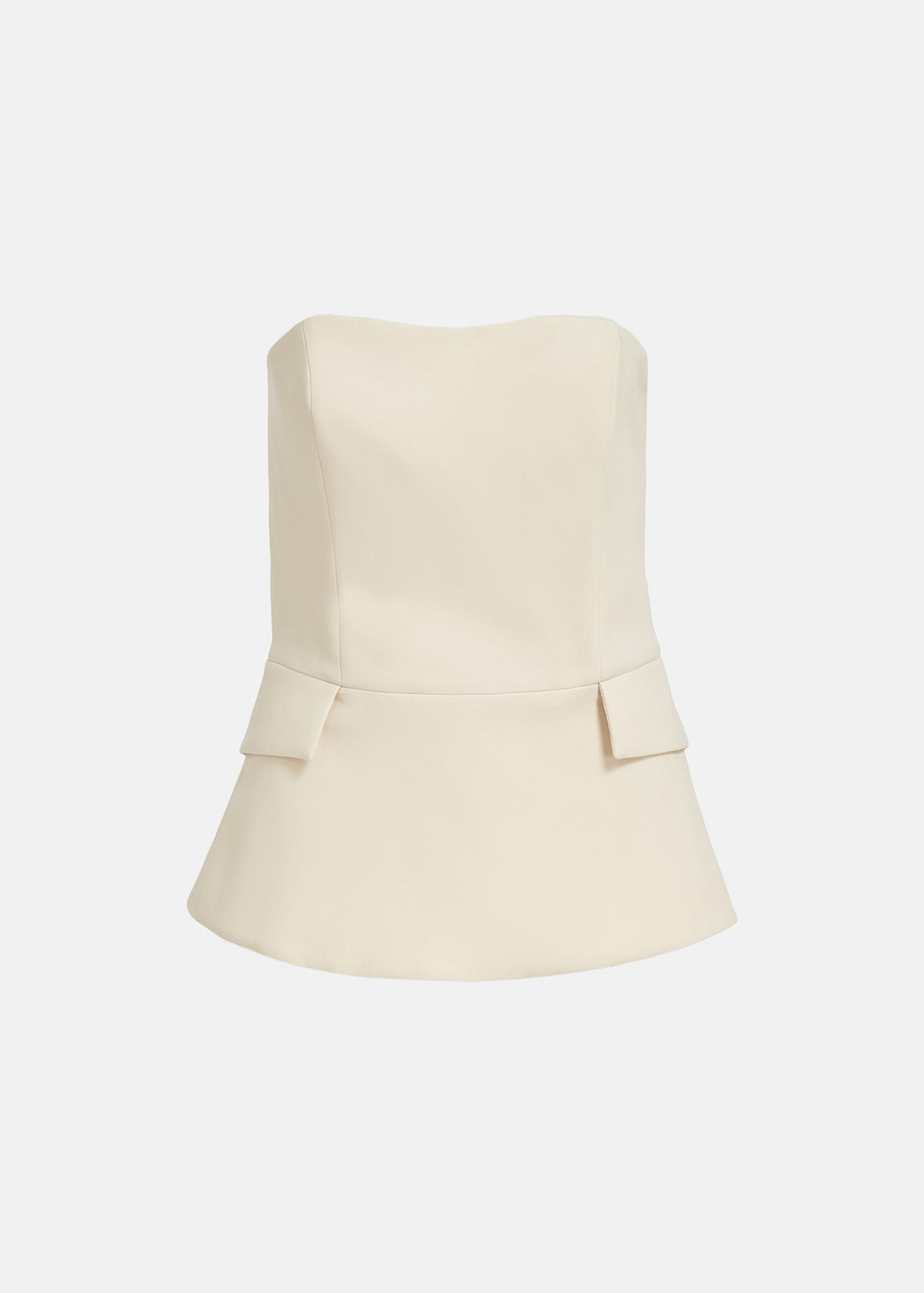 Ecrufarbenes Bustier-Top