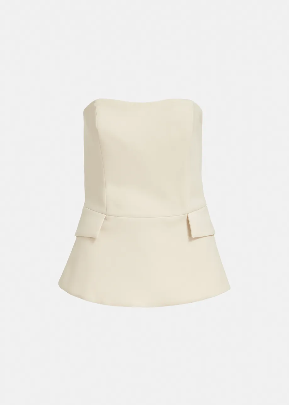 Ecru bustier top