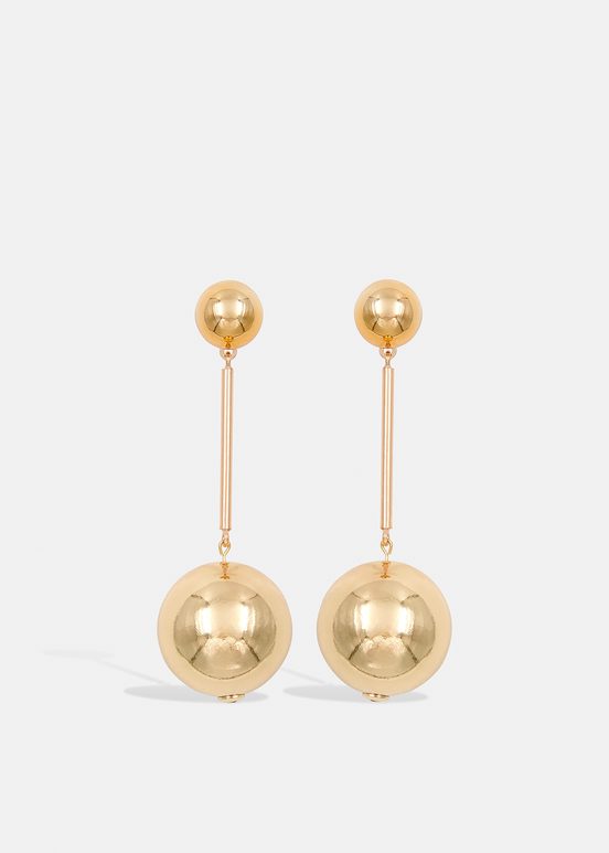 Gold-tone sphere earrings