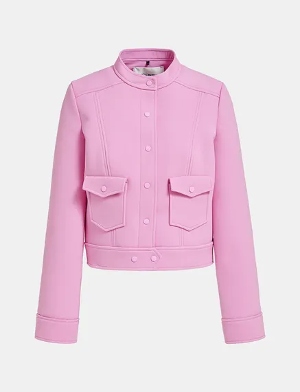 Courte veste rose