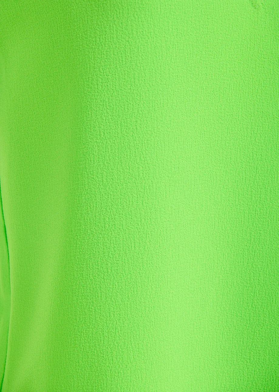 Neon green sleeveless V-neck top