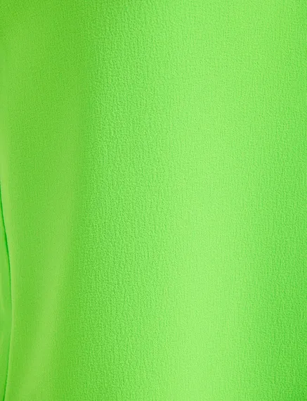 Neon green sleeveless V-neck top