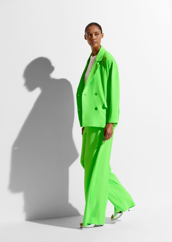 Blazer croisé vert fluo