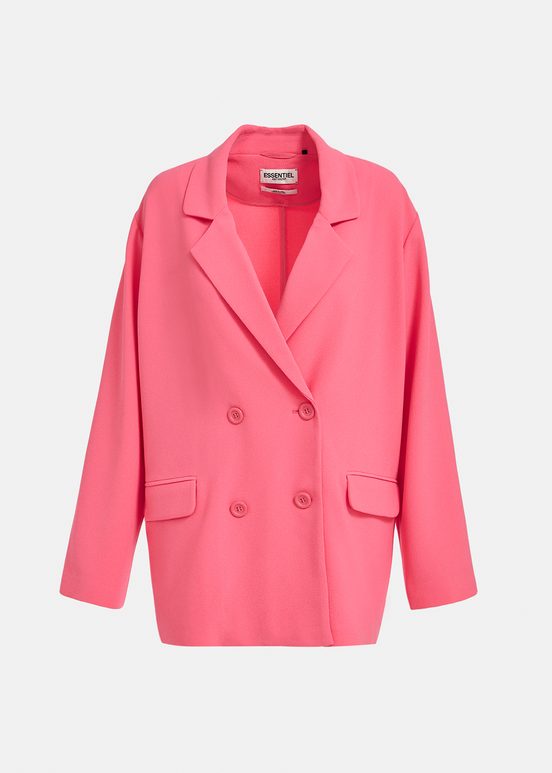 Pink double-breasted blazer