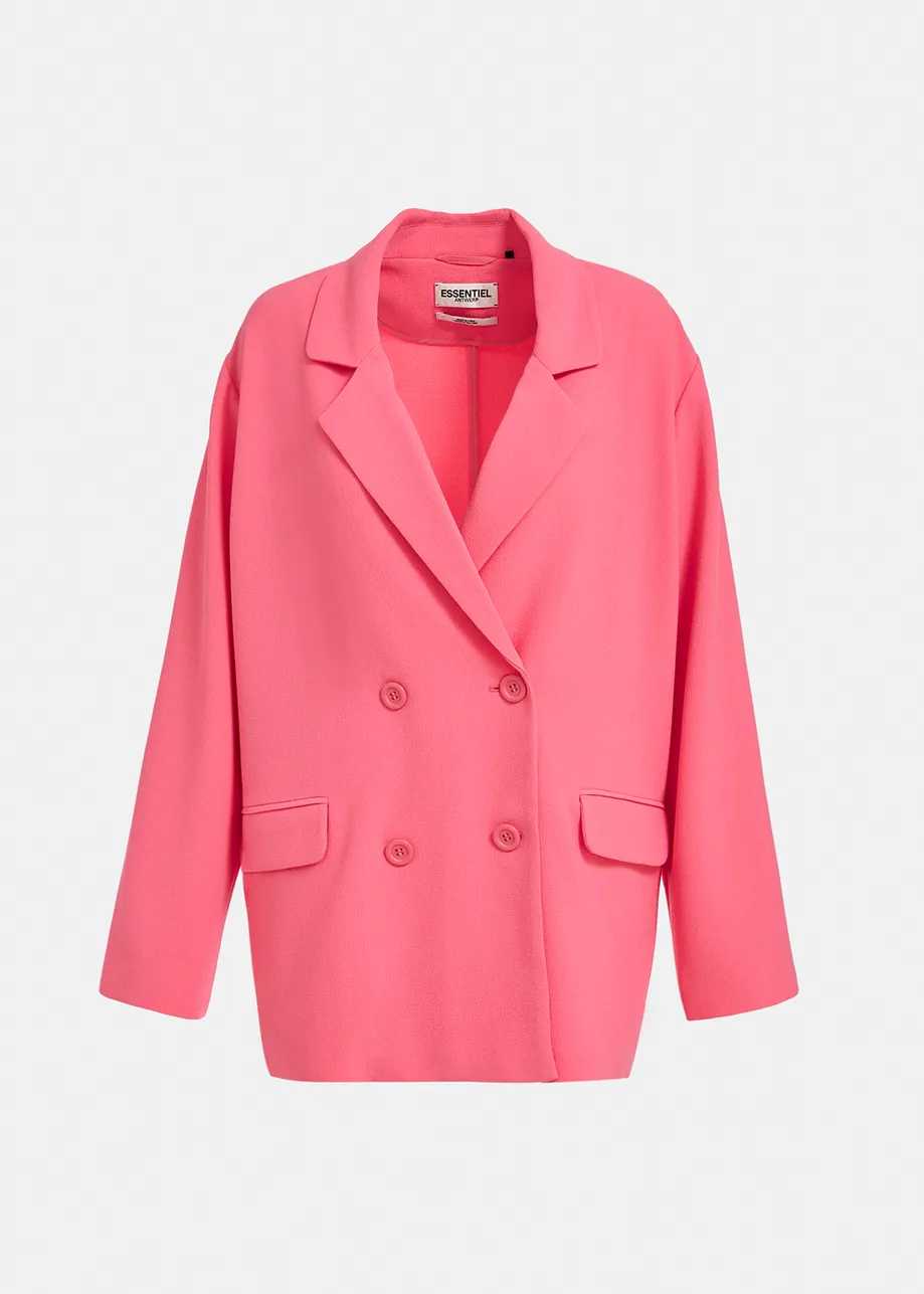 Pink double-breasted blazer