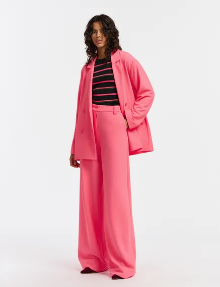 Blazer croisé rose