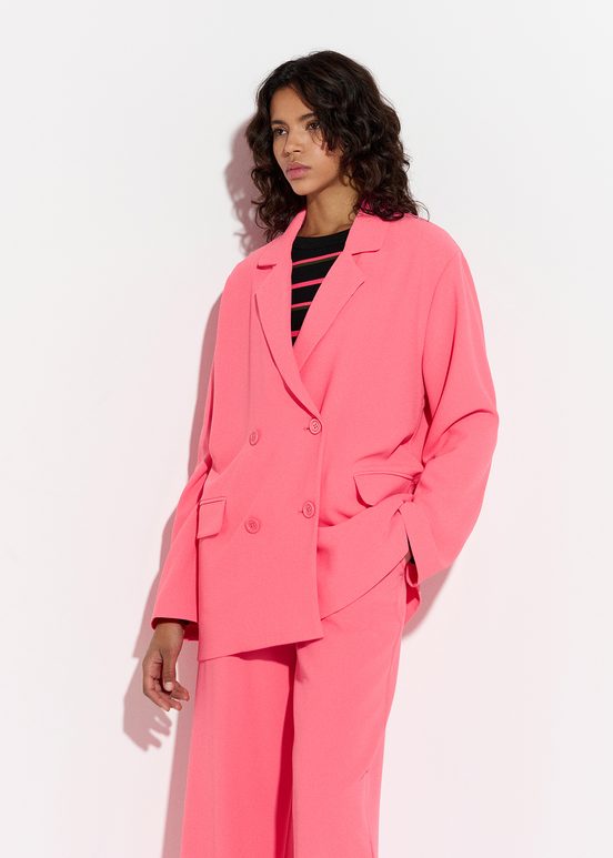 Roze gekruiste blazer