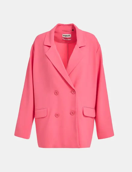 Pink double-breasted blazer