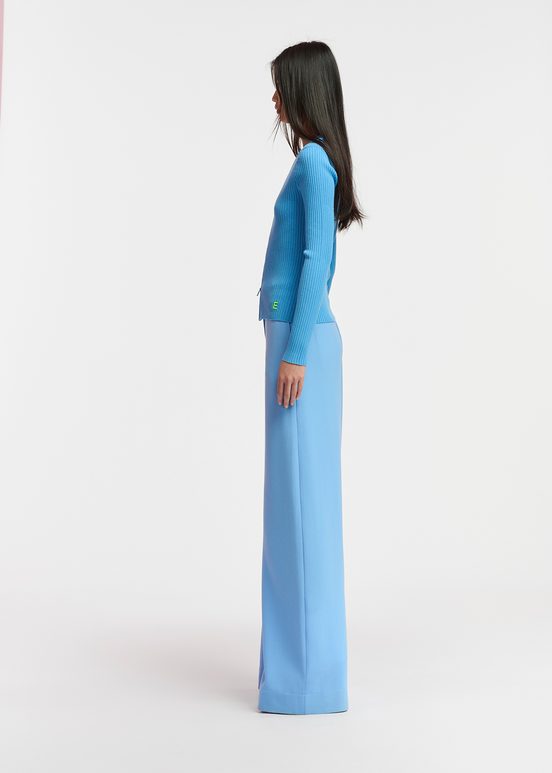 Blue wide-leg pants