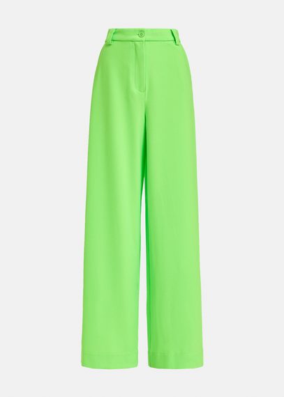 Neon green wide-leg pants