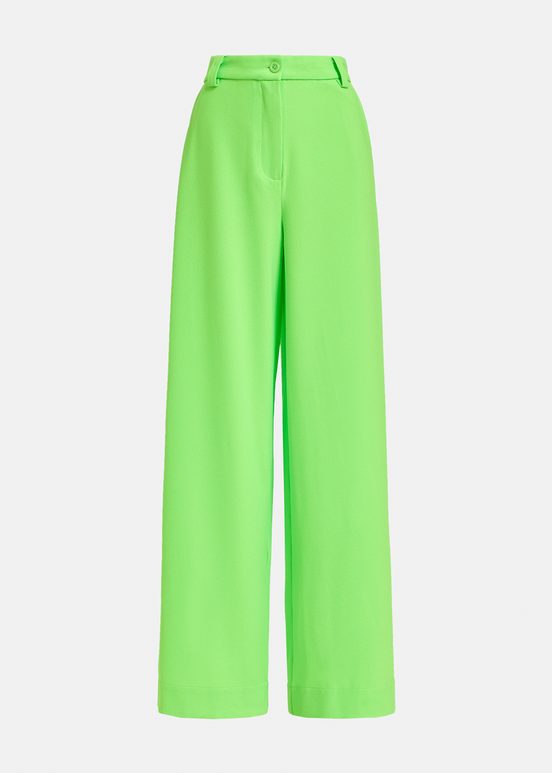 Neongrüne Hose mit weitem Bein