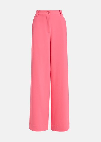 Pantalon rose à jambes larges