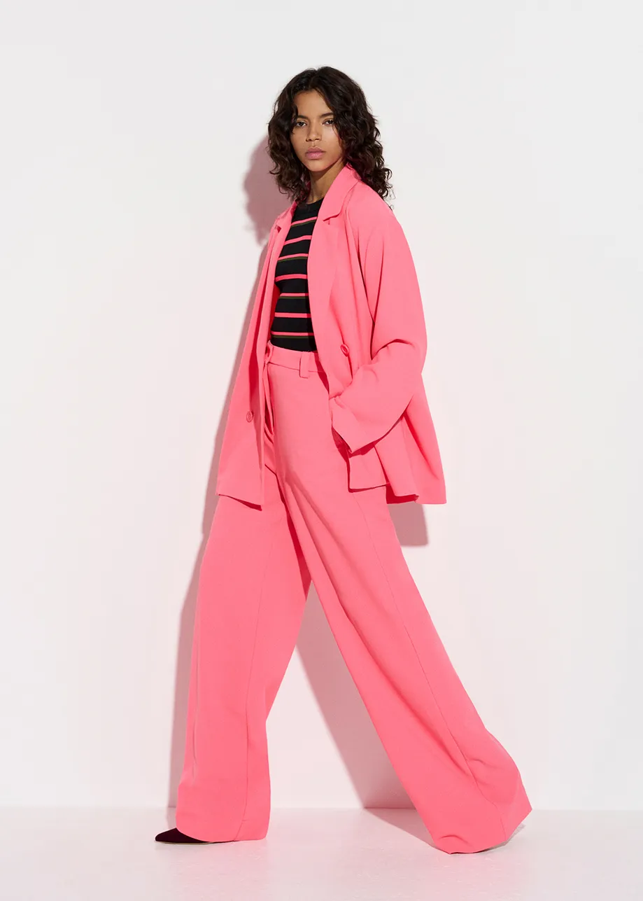 Pink wide-leg pants