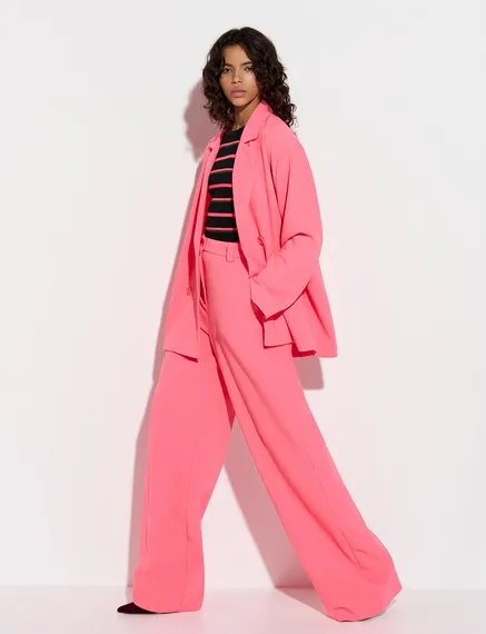 Pink wide-leg pants