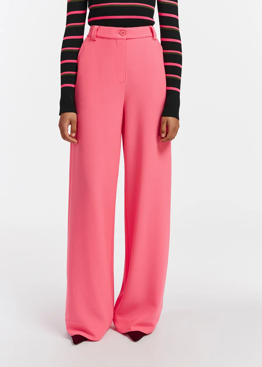Pink wide-leg pants