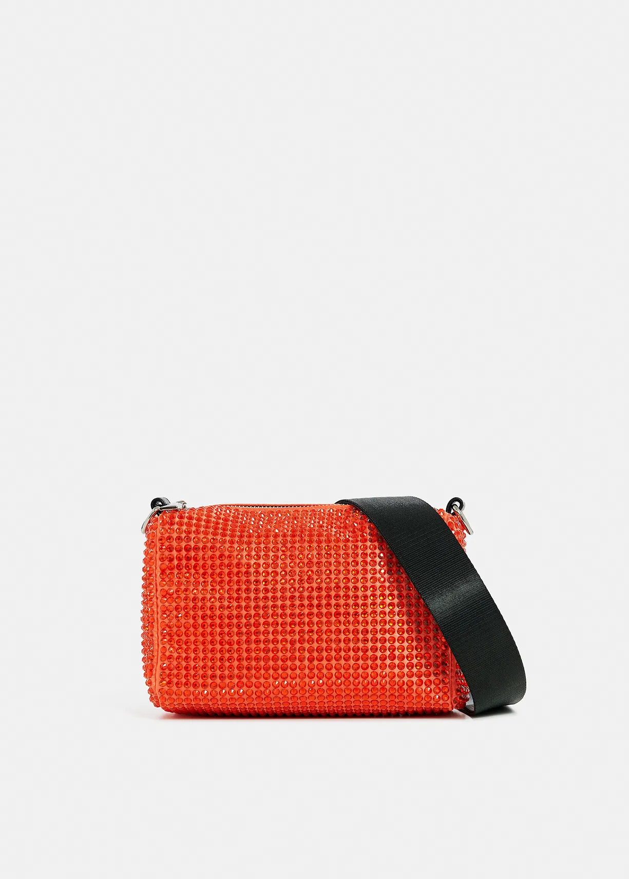 Red Rhinestone Tassel Chain Small Square Bag Fashion Portable main image 1