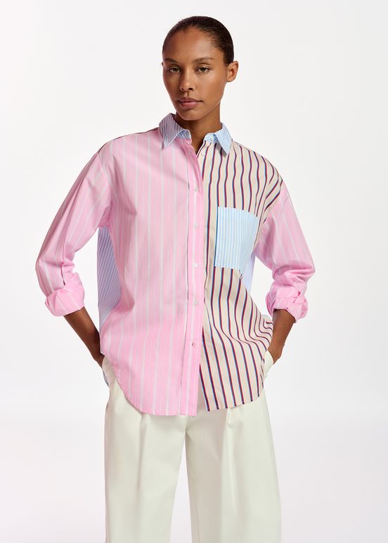 Multicolor striped cotton shirt