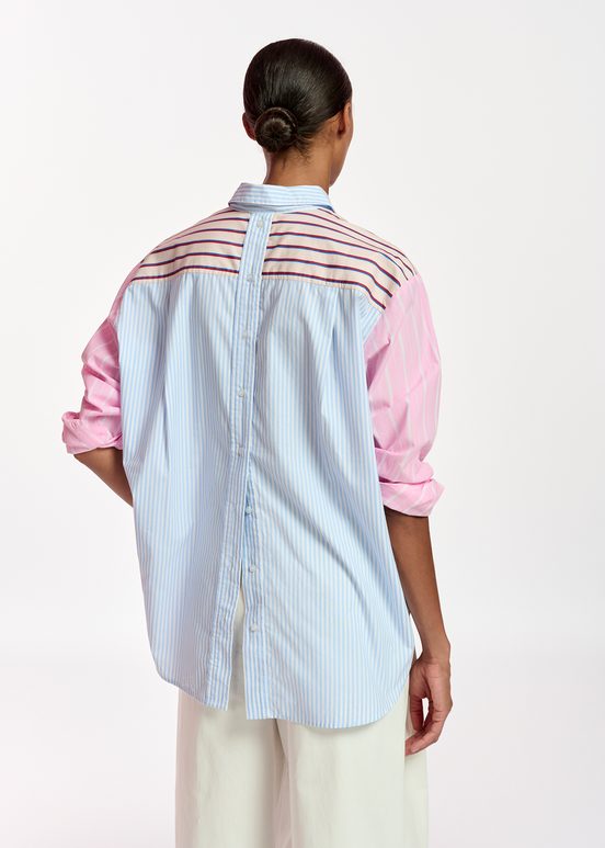 Multicolor striped cotton shirt