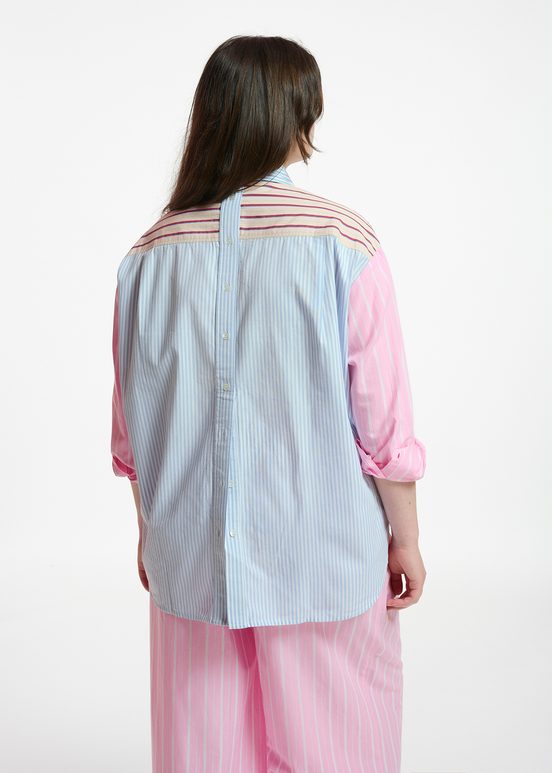 Multicolor striped cotton shirt