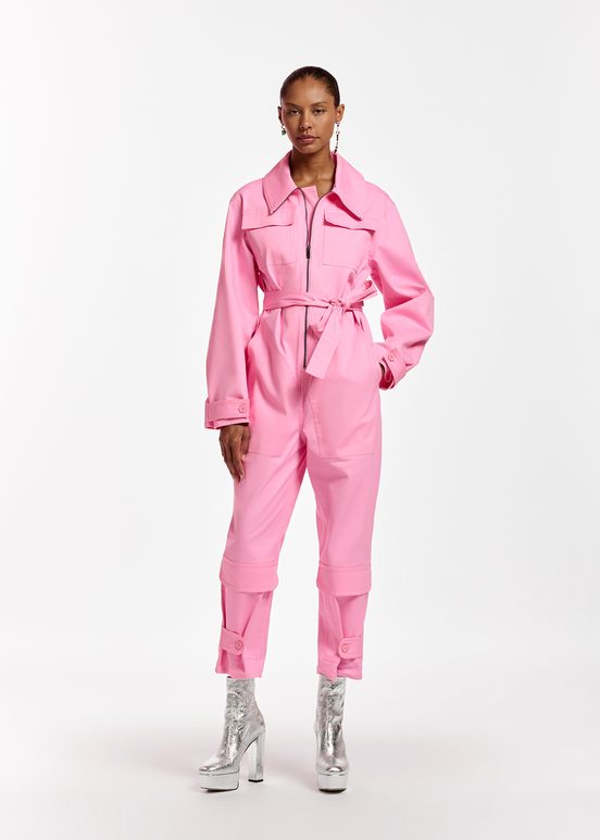 Rosafarbener Jumpsuit aus Bio-Baumwolle