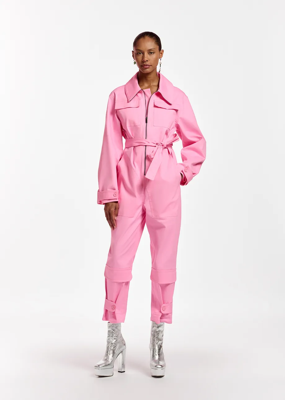 Pink organic cotton jumpsuit