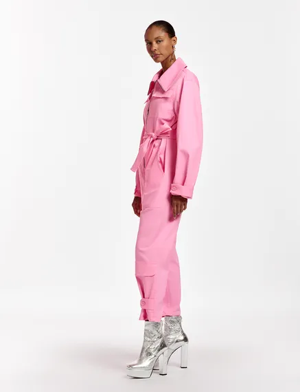 Roze jumpsuit van biokatoen