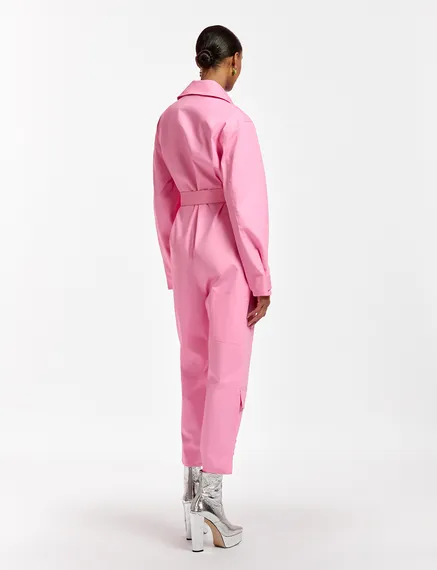 Roze jumpsuit van biokatoen