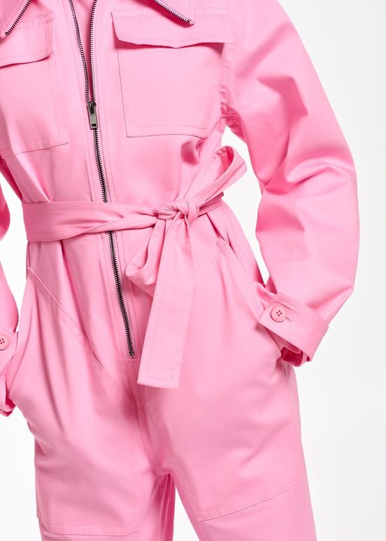 Roze jumpsuit van biokatoen