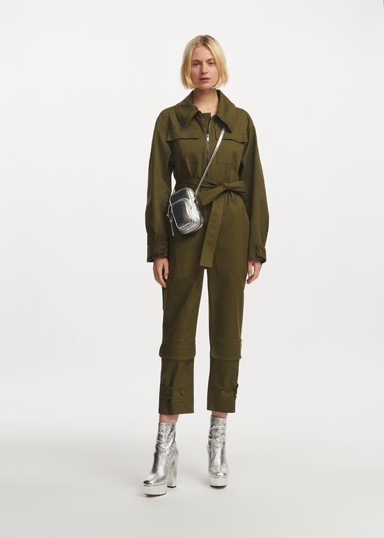 Dark khaki organic cotton jumpsuit