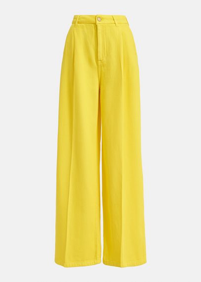 Yellow wide-leg jeans