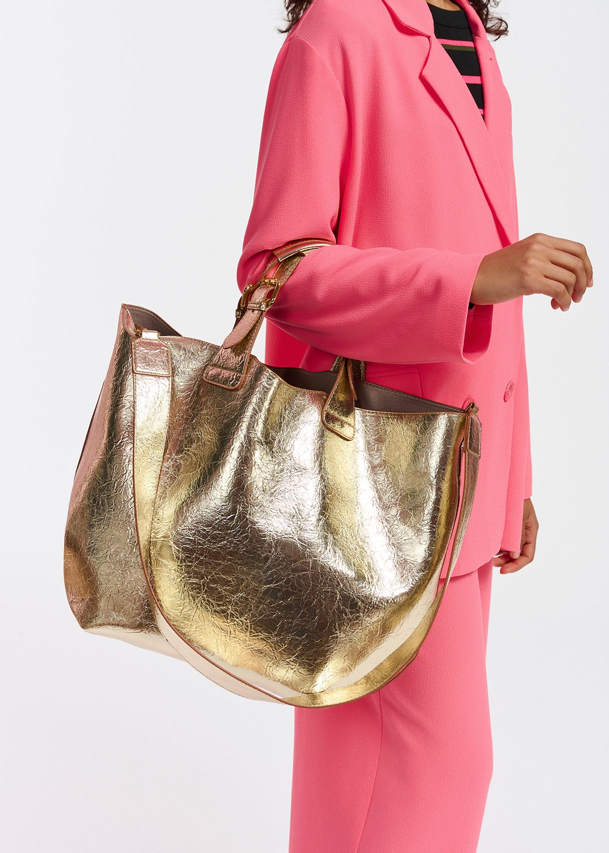 Shopper in metallic goud Essentiel Antwerp