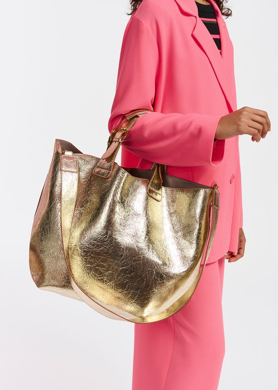 Shopper in metallic goud