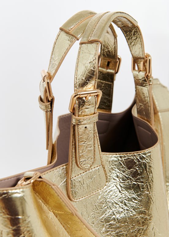 Shopper in metallic goud