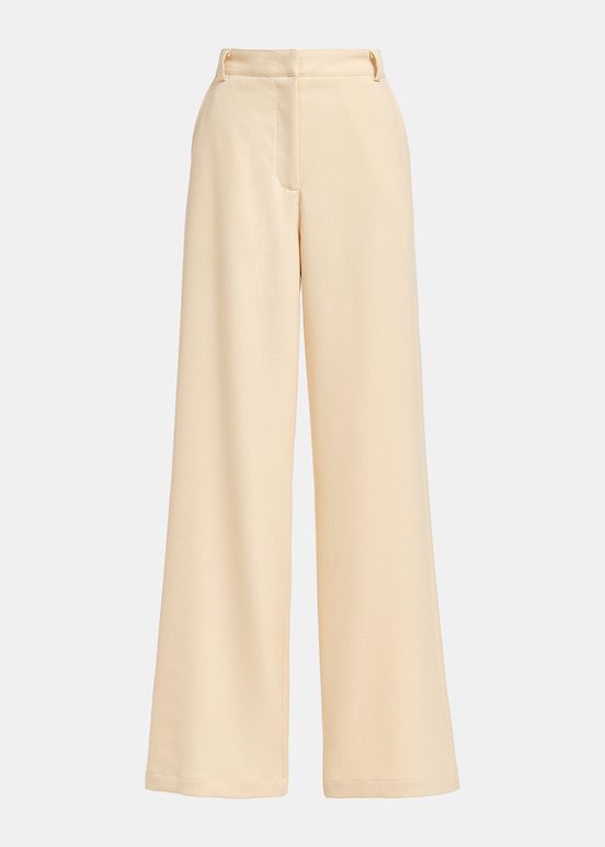 Ecru straight-leg pants